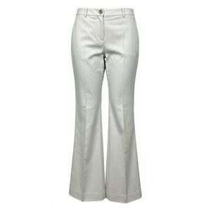 Féraud Paris 100% Silk‎ Wide Leg Pants Beige Champagne Size 14 Made in Hungary